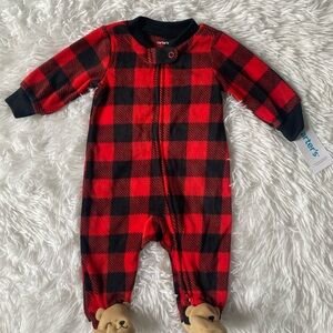 Carter's Red and Black Plaid Kids One Piece